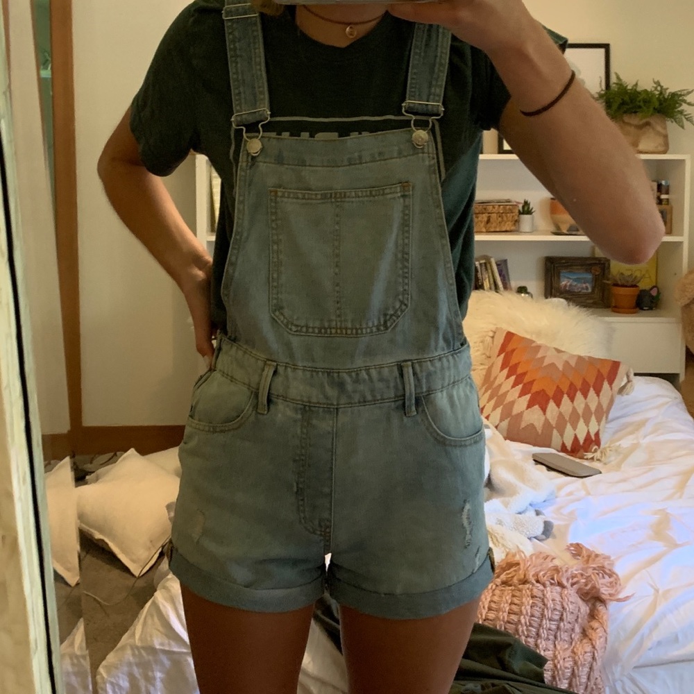 forever 21 denim overalls